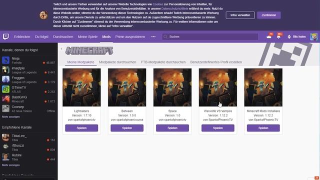 Minecraft Mods Installieren - Einfach Schnell und Sicher - Mit Twitch Launcher