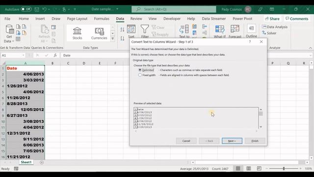Excel Tips & Tricks: Easily Convert Date in general format “mm/dd/yyyy” to “dd/mm/yyyy”