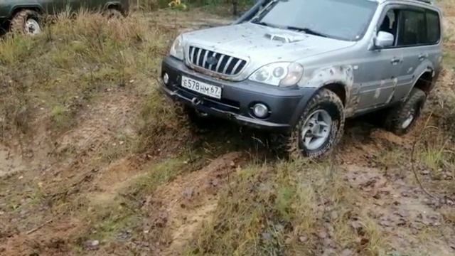 Наглядное видео помощи передней блокировки Hyundai Terracan.