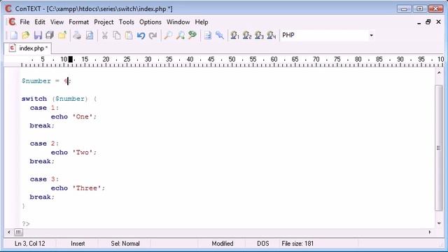 PHP Tutorial for switch Statement