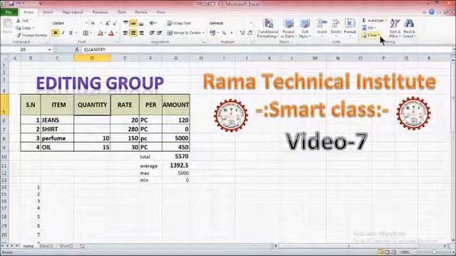 EDITING GROUP IN EXCEL IN HINDI