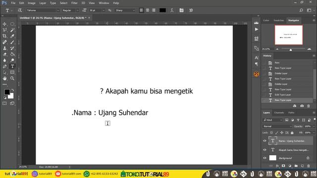 Cara mudah mengatasi tulisan kebalik di photoshop | tutorial89