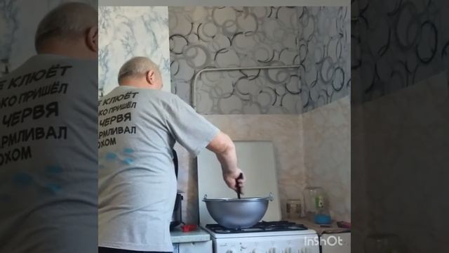 Тушеная картошка с шампиньонами. Испытание казанка. Готовим что под рукой.