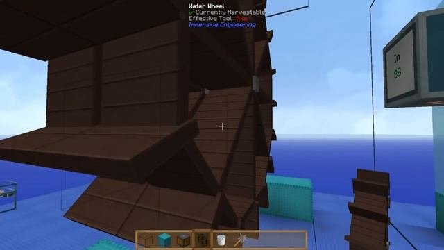 Immersive Engineering Water Wheel Maximum Output  88 rft - Mod Tutorial