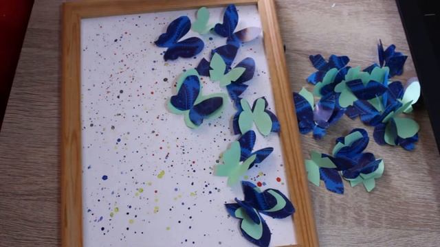♥DIY/КАРТИНА ИЗ БАБОЧЕК 3D/ ИДЕЯ ДЛЯ ТВОРЧЕСТВА #1