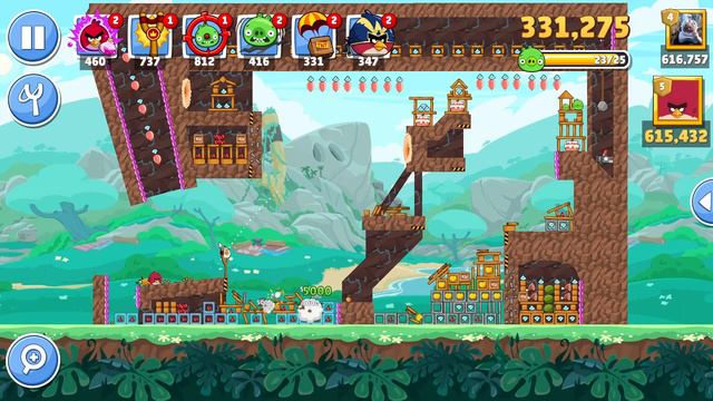 Angry Birds Friends Level 10 Tournament 1257 three stars NO POWER-UP walkthrough 2023-06-29