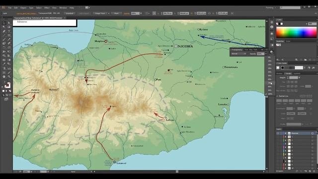 Topographical Map Tutorial for Adobe Illustrator