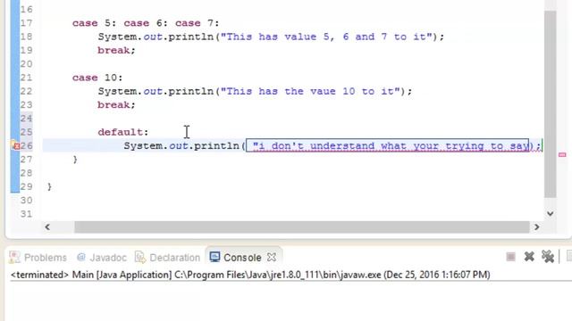 java tutorial for beginners Switch statement PART 11