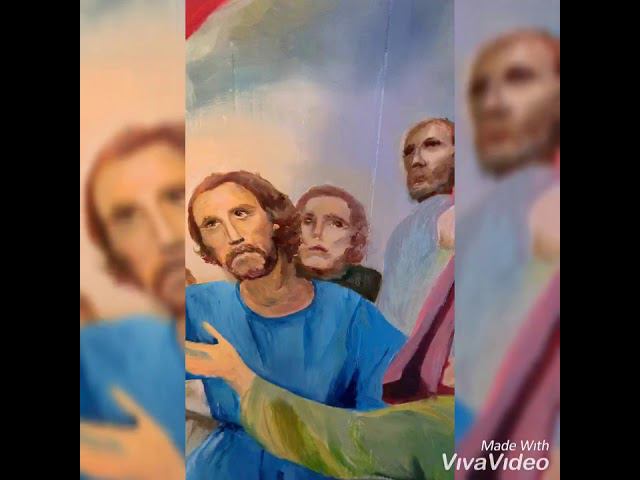 Создание иконы Вознесение Господне. художник Ирина Радюк.