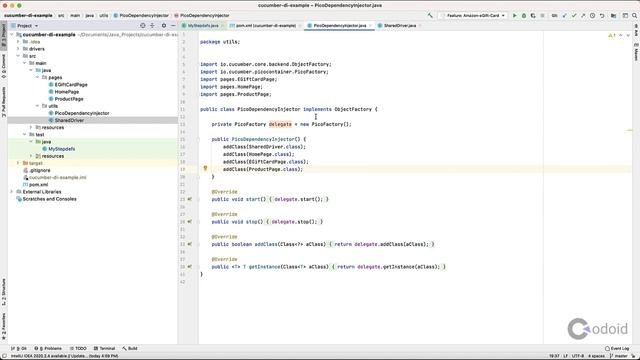 Cucumber Picocontainer Dependency Injection  Codoid