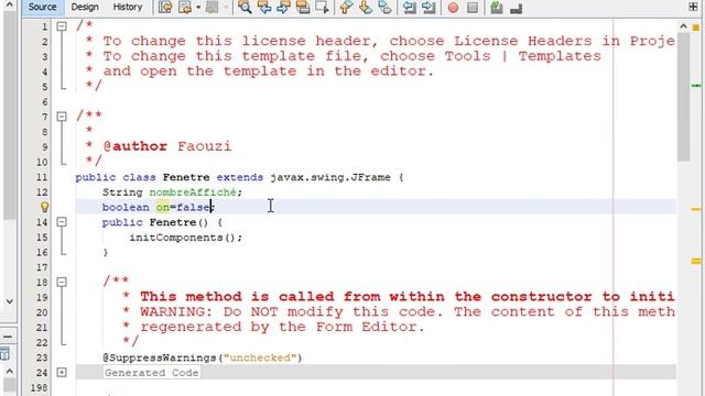 Calculatrice en java swing آلة حاسبة باستعمال جافا partie 1
