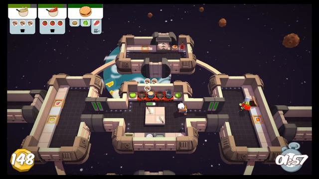 [Overcooked: Level 6-4] 2-Player Former World Record Score: 342