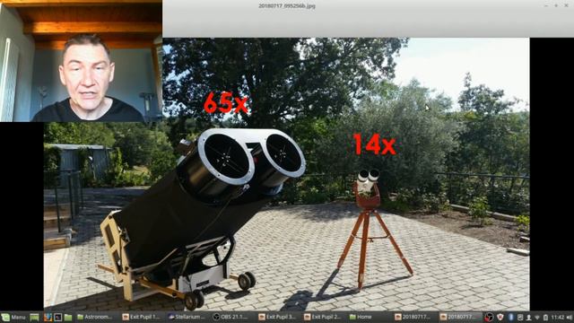 Why using binoculars next to a telescope