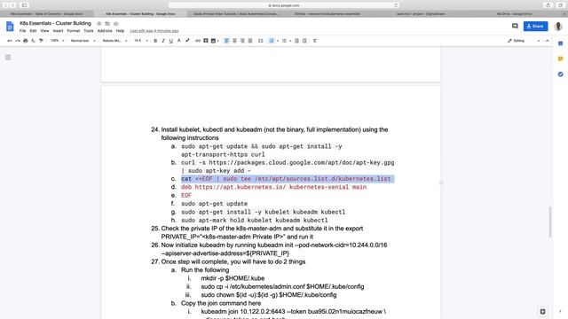 015 kubernetes essentials - Software installations on master machine