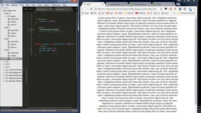 text align center and text align justify CSS