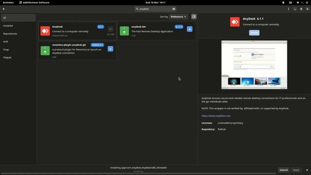 Cara Install AnyDesk di Arch Linux Manjaro