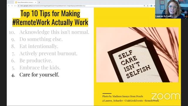 Top Ten Tips for Making Remote Work Actually Work Right Now