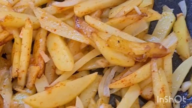 Вкус детства! Это просто кайф! Жареный картофель со свежими белыми грибами