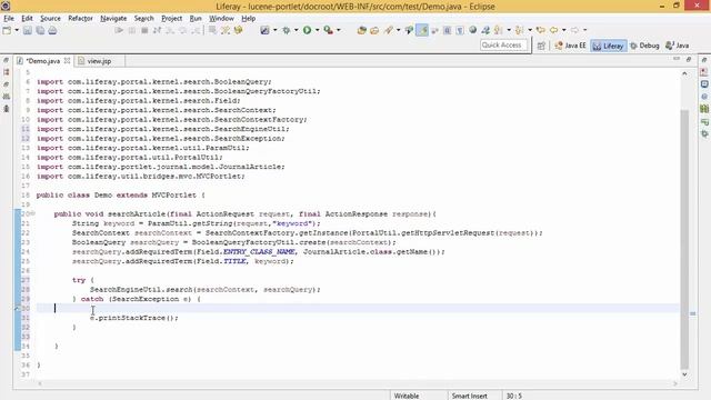 Liferay Tutorial 41 :- Lucene Search in Liferay