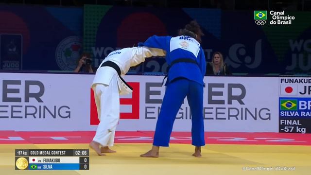 Rafaela Silva vence final contra Haruka Funakubo (Japão) no mundial de judô em Tashkent-Uzbequistão