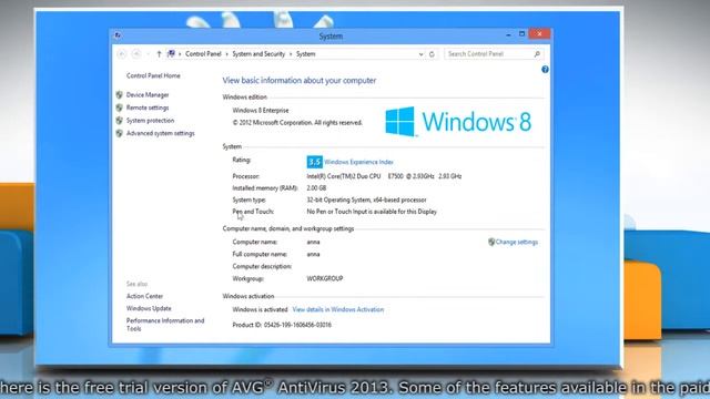Uninstall AVG® AntiVirus 2013 completely from Windows® 8 PC