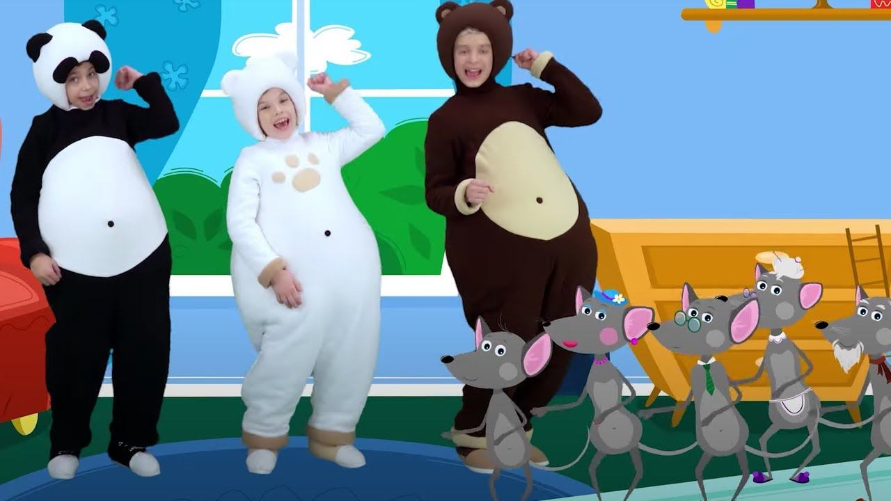 Три Медведя - Детские песенки про животных для малышей