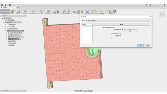 Оптимизация топологии в держателе катушки нити для 3D–печати Fusion 360