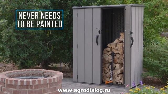 Пластиковый садовый шкаф Lifetime Woodlook 60209