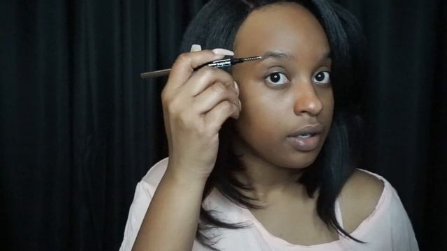 Maybelline Brow Drama Shaping Chalk Powder First Impression on Brown / Dark Skin | Shea Miller