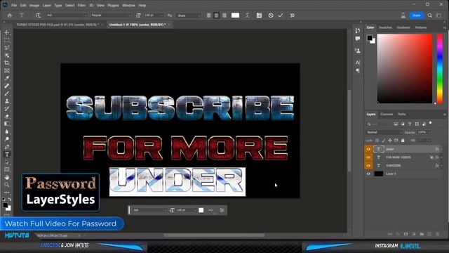 3D Photoshop Layer Styles Pack Free Download | Photoshop Tutorial