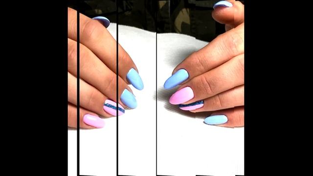 Голубой с розовым маникюр ? ИДЕИ МАНИКЮРА ? ДИЗАЙН НОГТЕЙ ??? HD