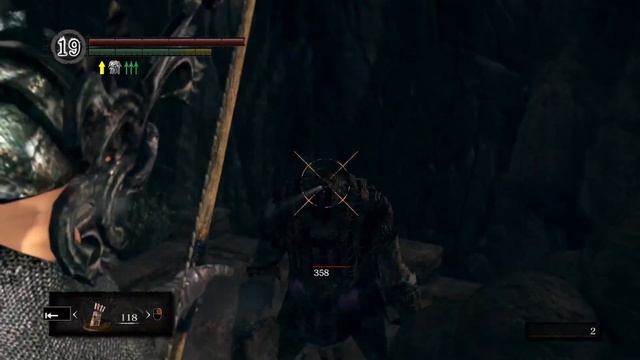 Dark Souls - Boulder Giant (Sen's Fortress) Killed by Knifes and Arrows