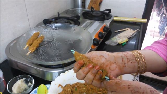 Mutton Seekh Kebab In Microwave Without Use Of Tandoor/ Barbeque - English Subtitles