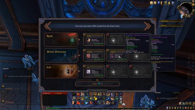 Shett - Great Vault Opening (Week 5) 206 Arms Warrior - Shadowlands WoW 9.0.2