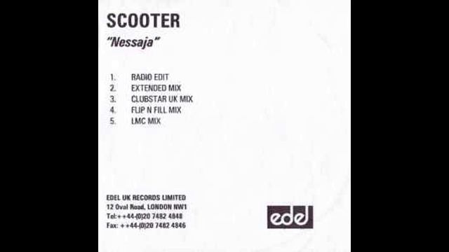 SCOOTER - Nessaja (UK VIP Radio Promo CDR)