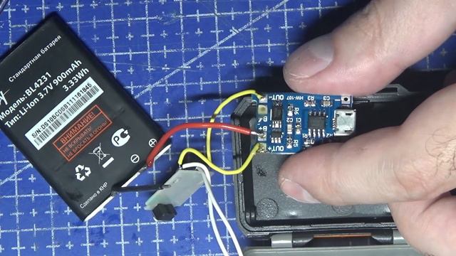 Налобный фонарик на Li-Io аккумуляторе из мобильного телефона своими руками
