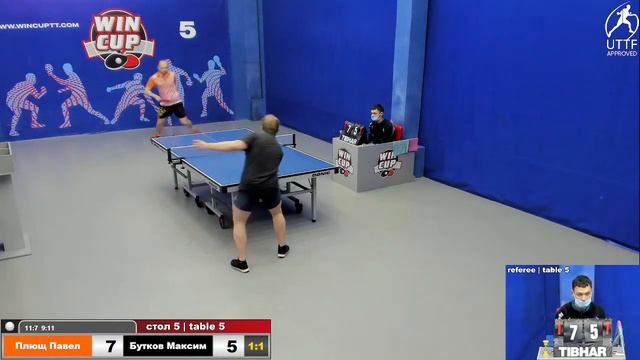 20:00 Плющ Павел 2-3 Бутков Максим cтол 5 ЮГ-3 29.12.21