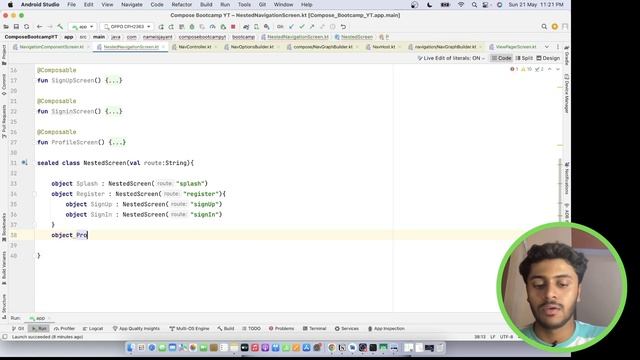 Nested Navigation Component in Jetpack compose Hindi | Bootcamp #11