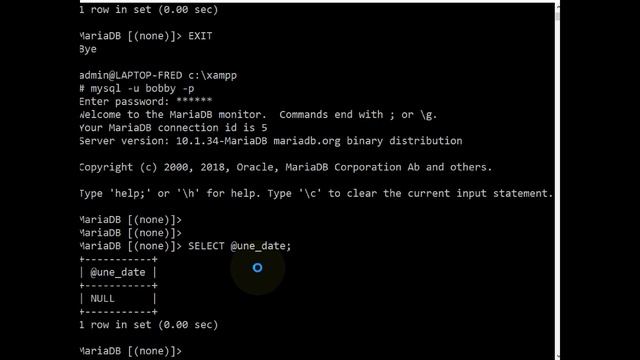 MariaDB  MySQL - Utiliser les variables de session
