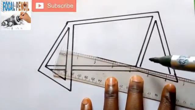 How to draw soccer Goal.