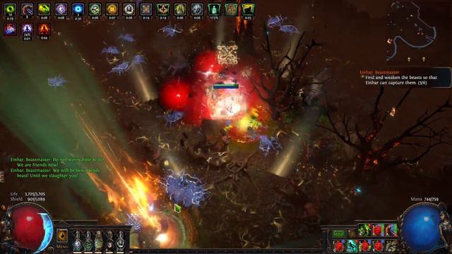 POE Reave Build 3.19 Ten Map Run 14million DPS