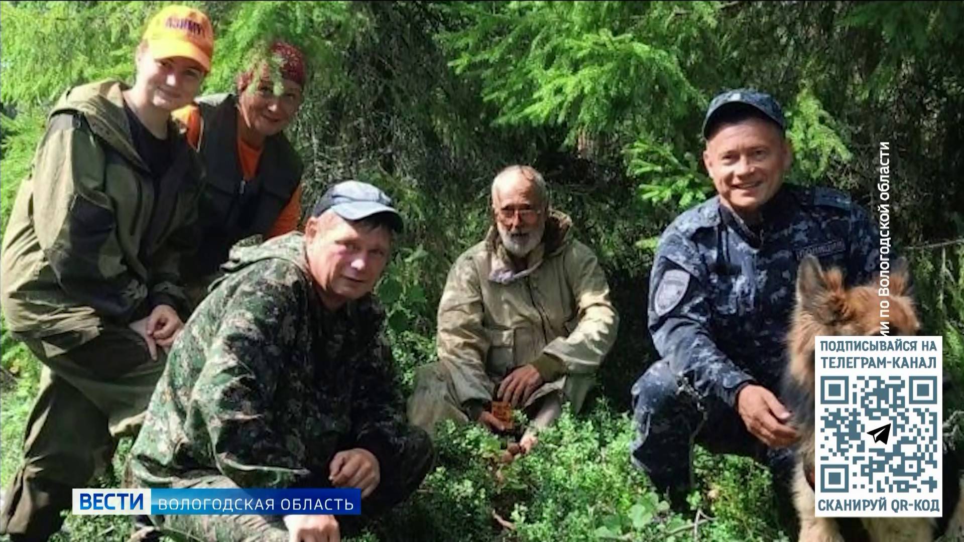 Потерявшегося в лесу 73-летнего вологжанина нашли с помощью служебной овчарки