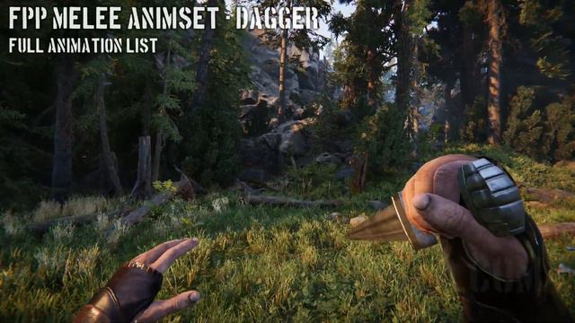 FPP Melee Animset - Dagger - Unity