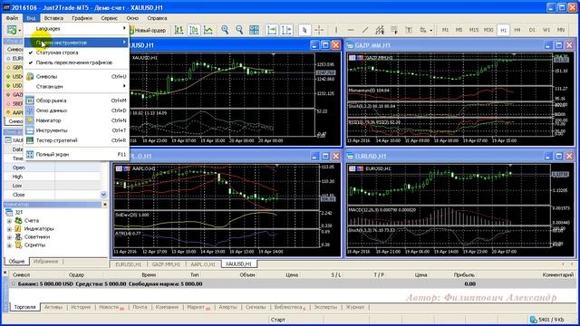 02 Metatrader 5 Меню