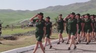 В Таджикистане торжественное шествие российских военнослужащих, посвященное 79-ой годовщине Победы