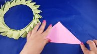 Как сделать венок из бумаги. Оригами