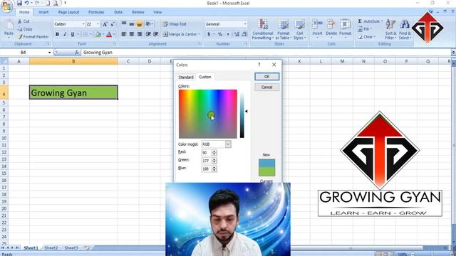 Fill Colour & Font Colour in Microsoft Excel-I | Complete MS Excel tutorials for beginners in hindi
