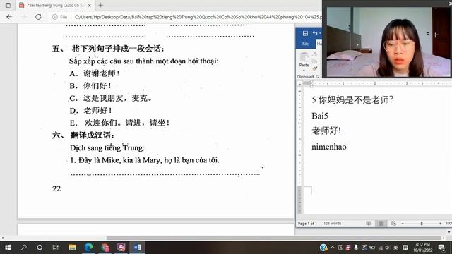 Bài 6   Bài tập tiếng Trung quốc cơ sở phần 2  ｜Xiao Zhu Zhu