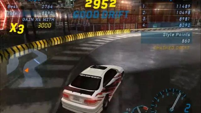 NFS Underground: Drift Tutorial & Drift race in Honda Civic