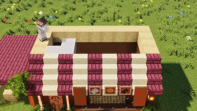 Minecraft: How To Build a ✨Chocolate Shop 🍫✨🍪 - Small Restaurant | Snishinka